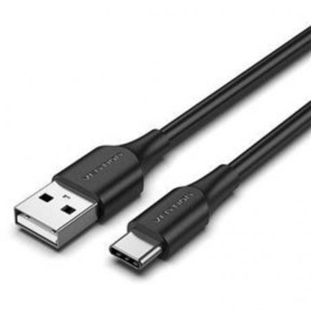 Cable USB 2.0 Vention CTHBI/ USB Tipo-C Macho - USB Macho/ 3m/ Negro