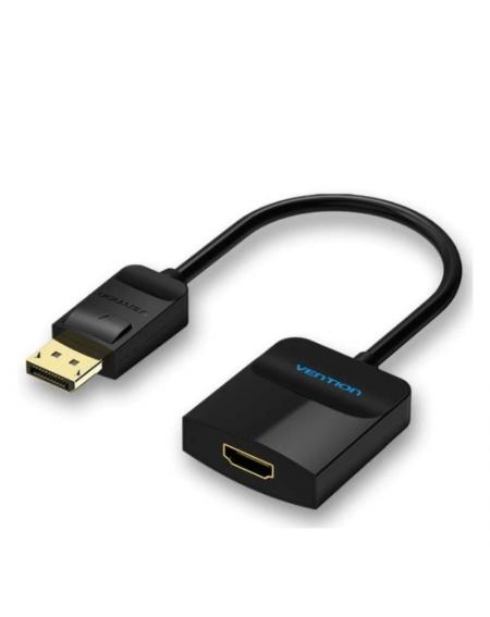 Cable Conversor Vention HBGBB/ Displayport Macho - HDMI Hembra/ 15cm/ Negro