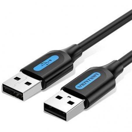 Cable USB 2.0 Vention COJBC/ USB Macho - USB Macho/ 50cm/ Negro
