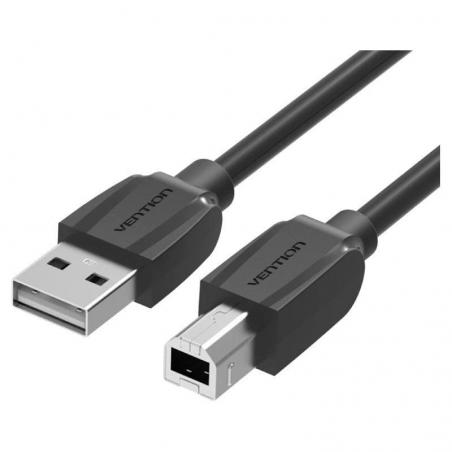 Cable USB 2.0 Impresora Vention COQBD/ USB Tipo-B Macho - USB Macho/ 50cm/ Negro