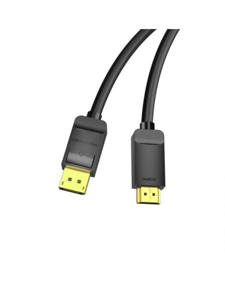 Cable Conversor Vention HADBG/ Displayport Macho - HDMI Macho/ 1.5m/ Negro