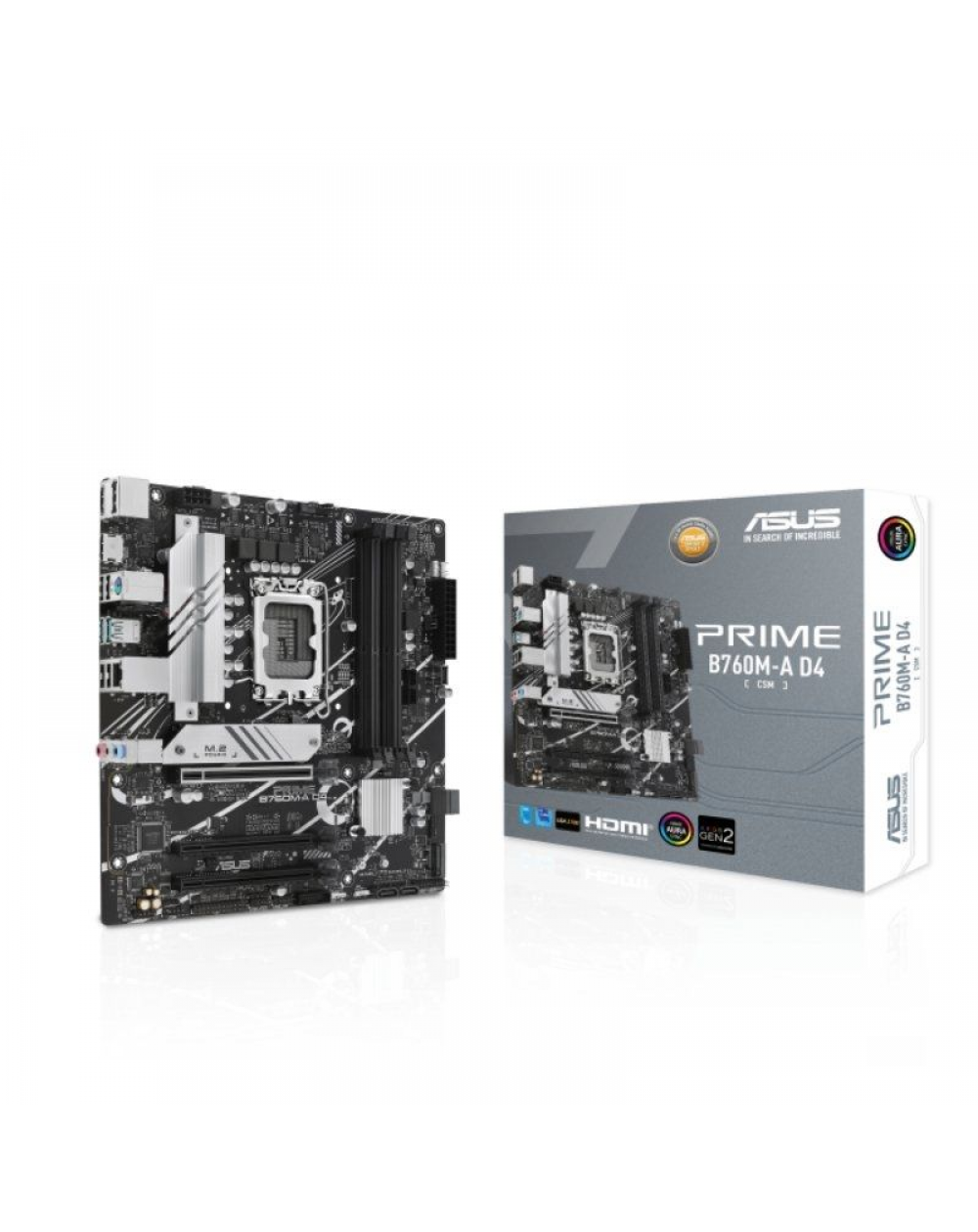 Placa Base Asus Prime B760M-A D4-CSM/ Socket 1700/ Micro ATX