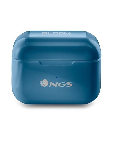 Auriculares Bluetooth NGS Ártica Bloom con estuche de carga/ Autonomía 6h/ Azules