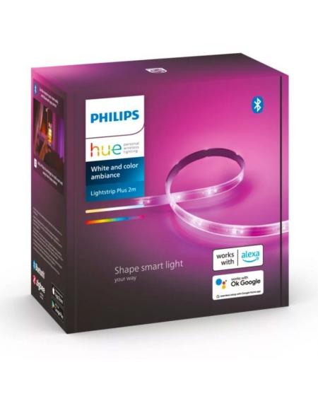 Tira LED Inteligente Philips Hue Ambiance Plus V4/ 2m/ Blanco y Color RGB/ 2000-6500 K/ Precisa Philips Hue Bridge para más func