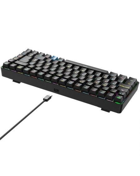 Teclado Gaming Mecánico Inalámbrico Hiditec GM1K/ Hot-Swap switch Gateron Brown