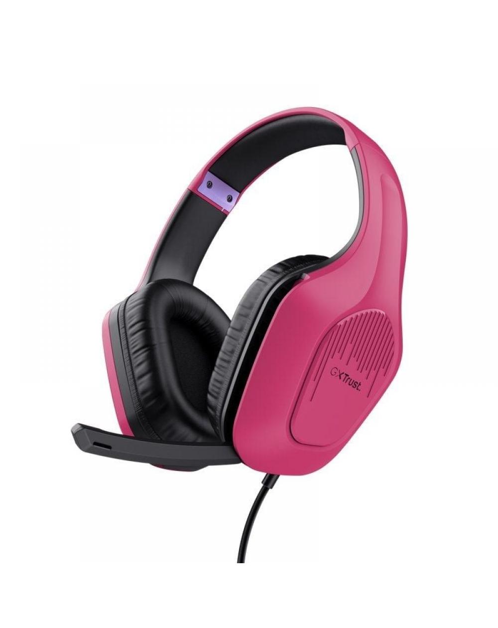 Auriculares Gaming con Micrófono Trust Gaming GXT 415 Zirox/ Jack 3.5/ Rosas