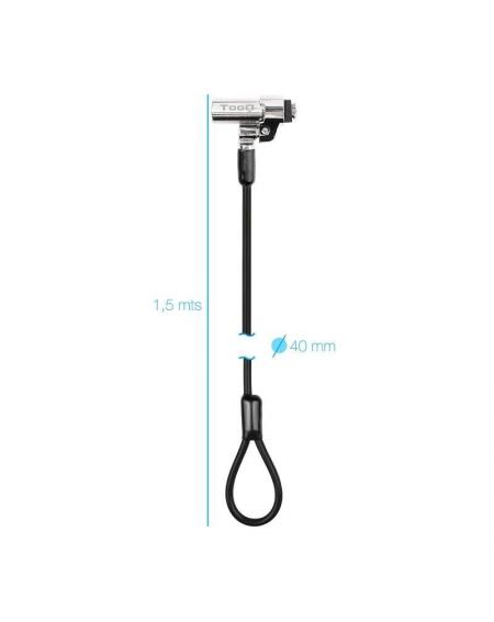 Cable de Seguridad Tipo NANO para Portátiles TooQ TQCLKC0045-G/ 1.5m