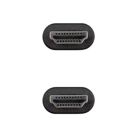 Cable HDMI 2.0 4K CCS Nanocable 10.15.3907/ HDMI Macho - HDMI Macho/ 7m/ Negro