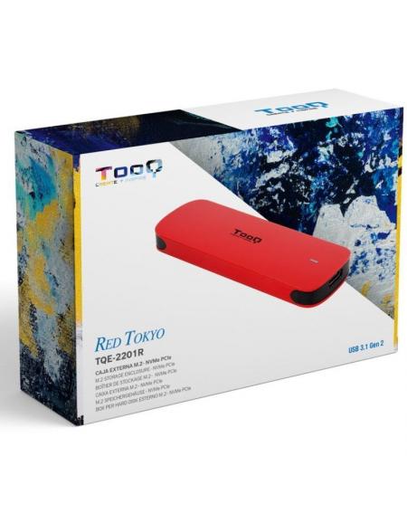 Caja Externa para Disco SSD M.2 NVMe TooQ TQE-2201R/ USB 3.1 Gen2/ Sin tornillos