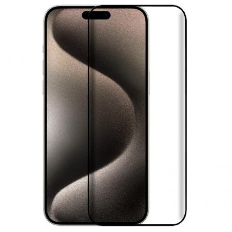 Protector Pantalla Cristal Templado COOL para iPhone 15 Pro Max (FULL 3D Negro)