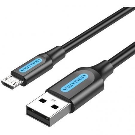 Cable USB 2.0 Vention COLBF/ USB Macho - MicroUSB Macho/ 1m/ Negro