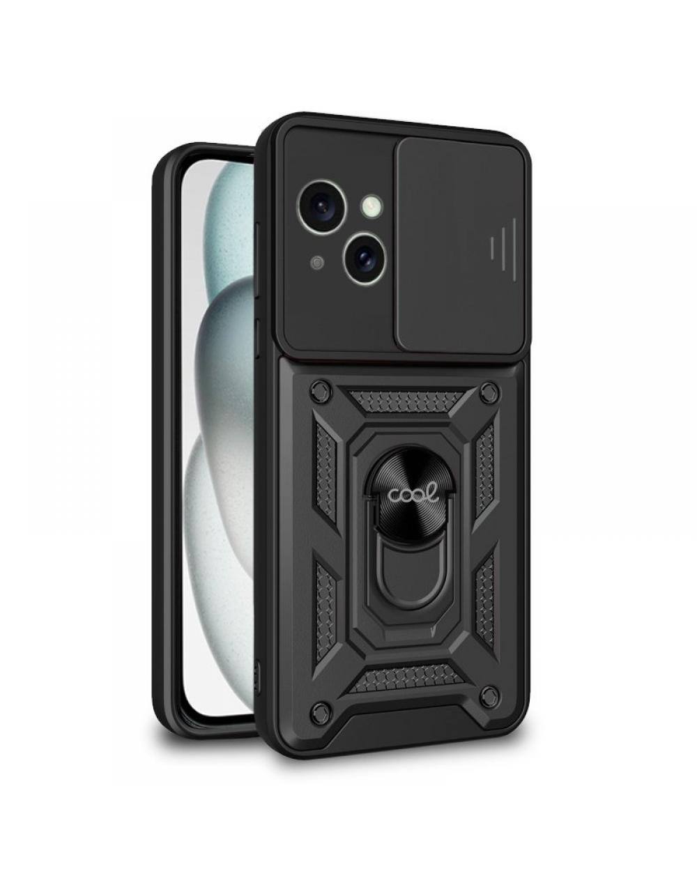 Carcasa COOL para iPhone 15 Hard Ring Negro