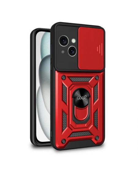 Carcasa COOL para iPhone 15 Hard Ring Rojo