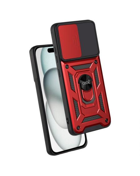 Carcasa COOL para iPhone 15 Hard Ring Rojo