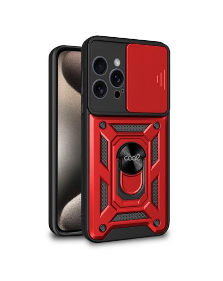 Carcasa COOL para iPhone 15 Pro Max Hard Ring Rojo