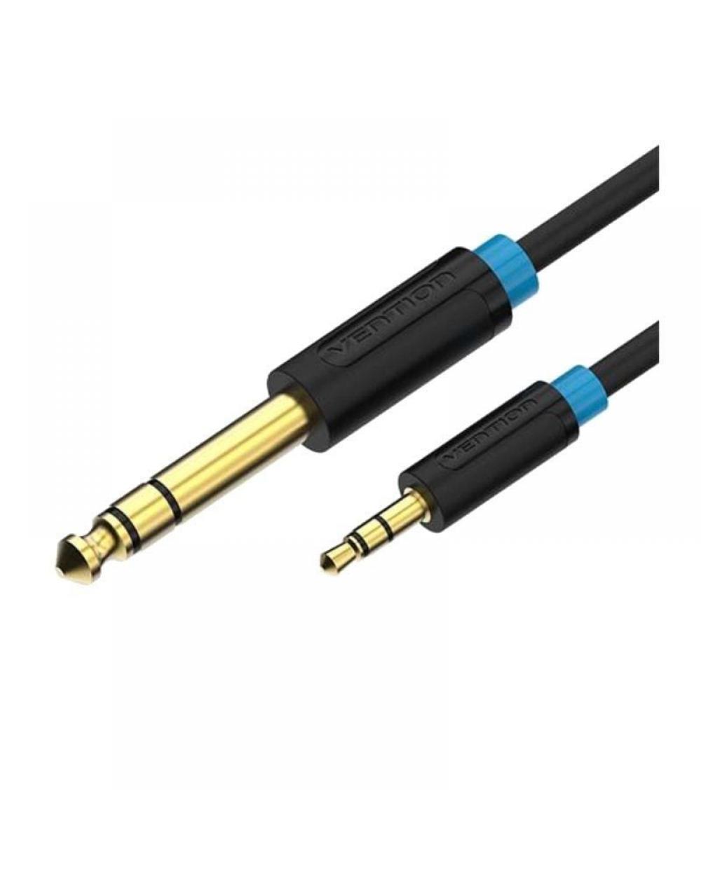 Cable Estéreo Vention BABBH/ Jack 6.5 Macho - Jack 3.5 Macho/ 2m/ Negro