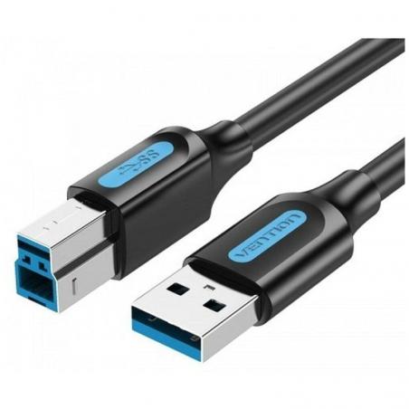 Cable USB 3.0 Impresora Vention COOBF/ USB Tipo-B Macho - USB Macho/ 1m/ Negro