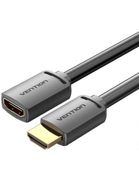 Cable Alargador HDMI 4K Vention AHCBG/ HDMI Macho - HDMI Hembra/ 1.5m/ Negro