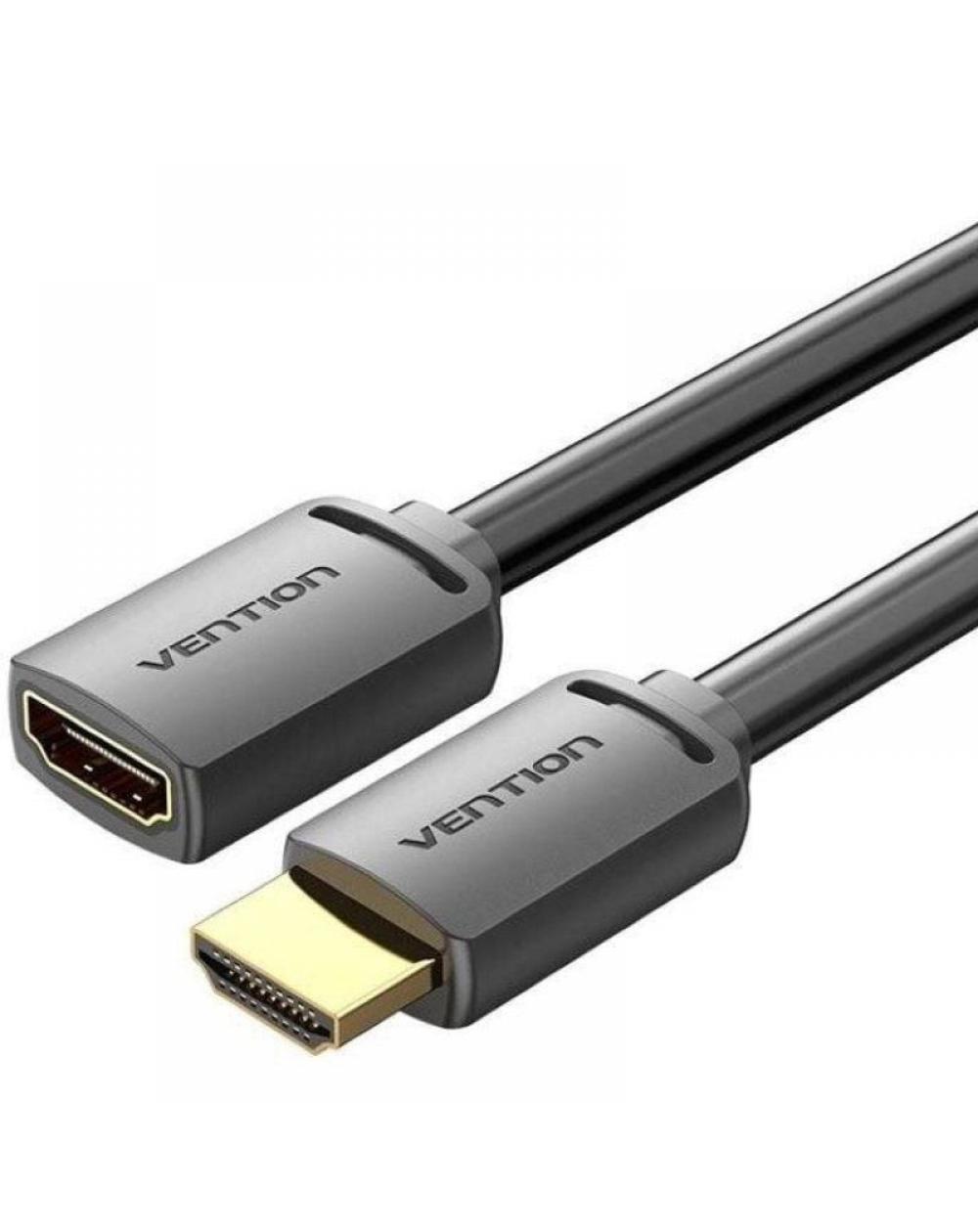 Cable Alargador HDMI 4K Vention AHCBG/ HDMI Macho - HDMI Hembra/ 1.5m/ Negro