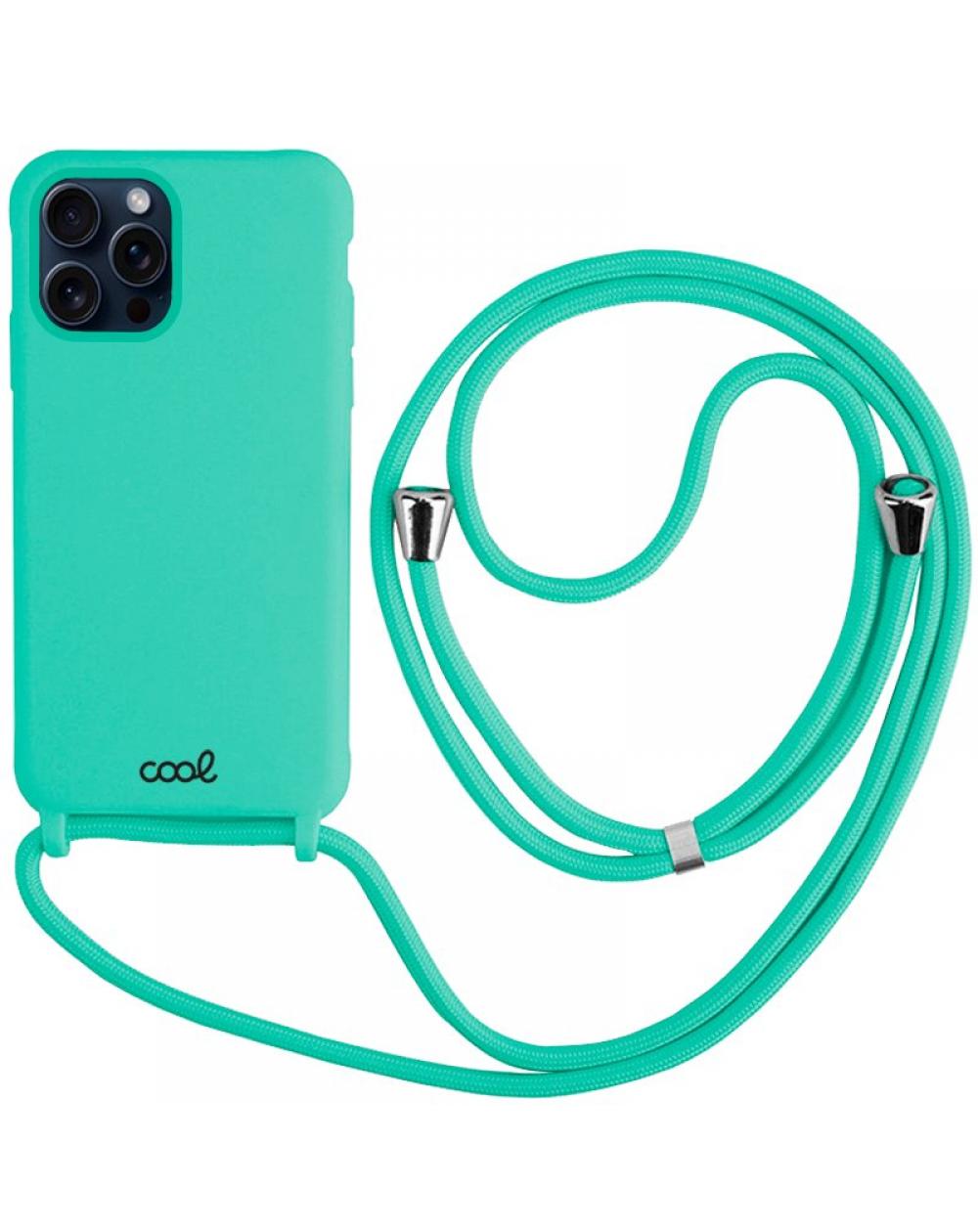 Carcasa COOL para iPhone 15 Pro Cordón Liso Mint