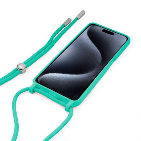 Carcasa COOL para iPhone 15 Pro Cordón Liso Mint