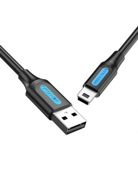 Cable USB 2.0 Vention COMBF/ USB Macho - MiniUSB Macho/ 1m/ Negro