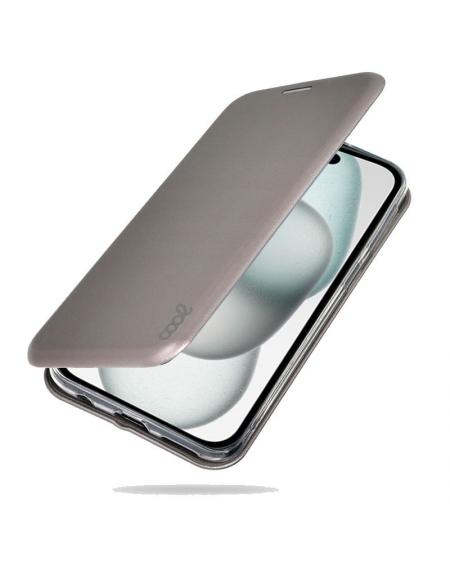 Funda COOL Flip Cover para iPhone 15 Elegance Plata