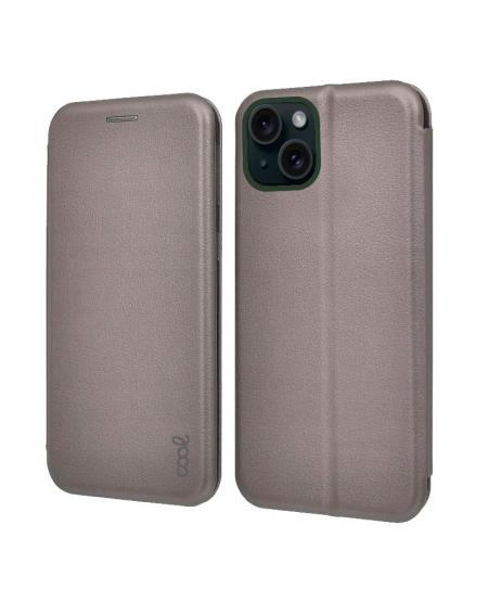 Funda COOL Flip Cover para iPhone 15 Elegance Plata