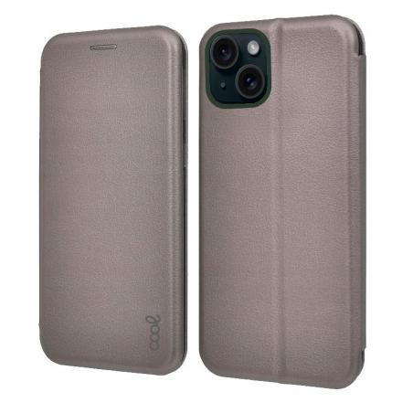 Funda COOL Flip Cover para iPhone 15 Elegance Plata