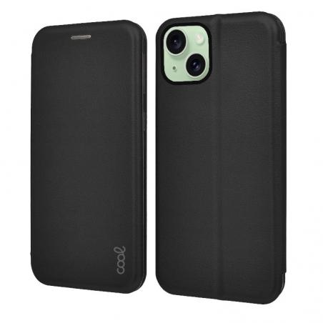 Funda COOL Flip Cover para iPhone 15 Plus Elegance Negro