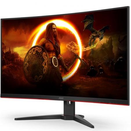 Monitor Gaming Curvo AOC CQ32G2SE/BK 31.5'/ QHD/ 1ms/ 165Hz/ VA/ Multimedia/ Negro