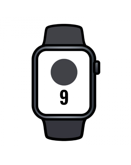 Apple Watch Series 9/ GPS/ 41mm/ Caja de Aluminio Medianoche/ Correa Deportiva Medianoche M/L