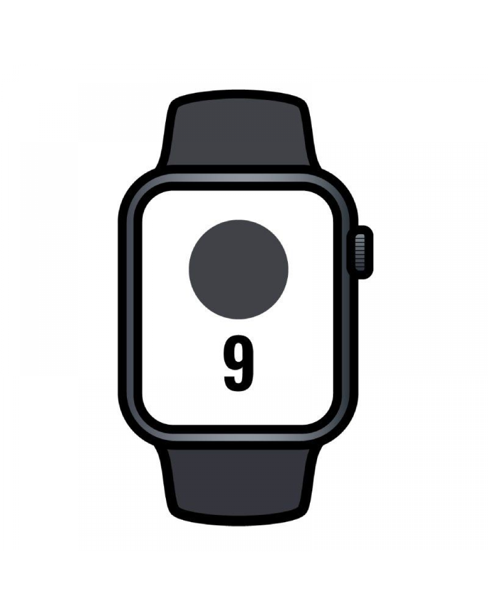 Apple Watch Series 9/ GPS/ 41mm/ Caja de Aluminio Medianoche/ Correa Deportiva Medianoche M/L