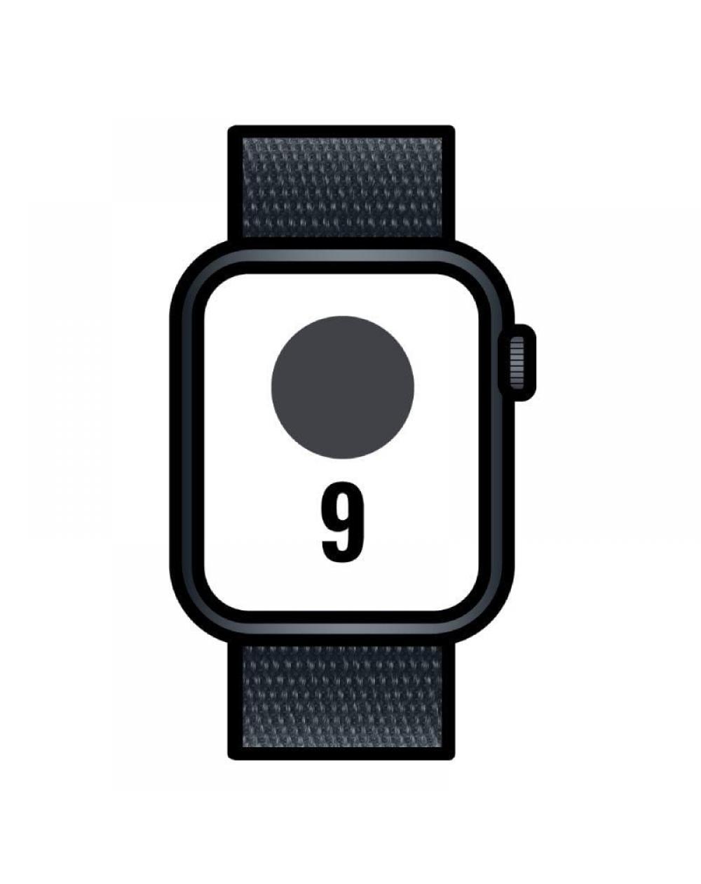 Apple Watch Series 9/ GPS/ 41mm/ Caja de Aluminio Medianoche/ Correa Deportiva Loop Medianoche