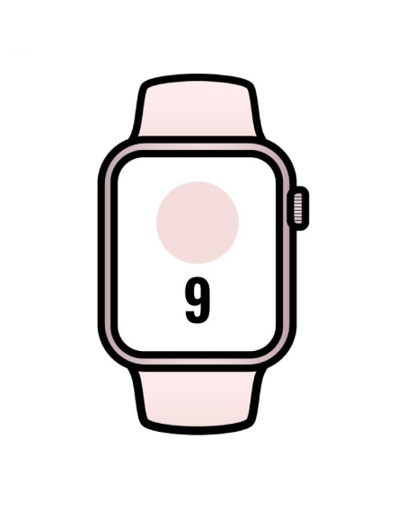 Apple Watch Series 9/ GPS/ 41mm/ Caja de Aluminio Rosa/ Correa Deportiva Rosa Claro M/L