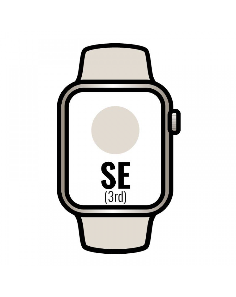 Apple Watch SE 3rd/ GPS/ 40mm/ Caja de Aluminio Blanco Estrella/ Correa Deportiva Blanco Estrella S/M