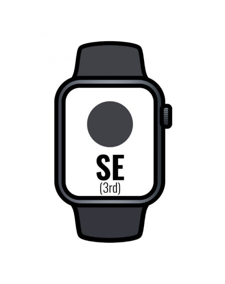 Apple Watch SE 3rd/ GPS/ 40mm/ Caja de Aluminio Medianoche/ Correa Deportiva Medianoche S/M