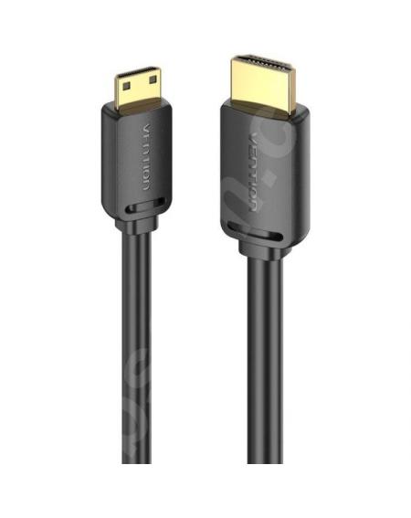 Cable HDMI 4K Vention AGHBG/ HDMI Macho - Mini HDMI Macho/ 1.5m/ Negro