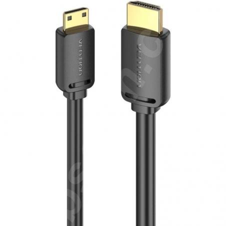 Cable HDMI 4K Vention AGHBG/ HDMI Macho - Mini HDMI Macho/ 1.5m/ Negro