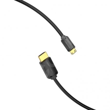 Cable HDMI 4K Vention AGHBG/ HDMI Macho - Mini HDMI Macho/ 1.5m/ Negro