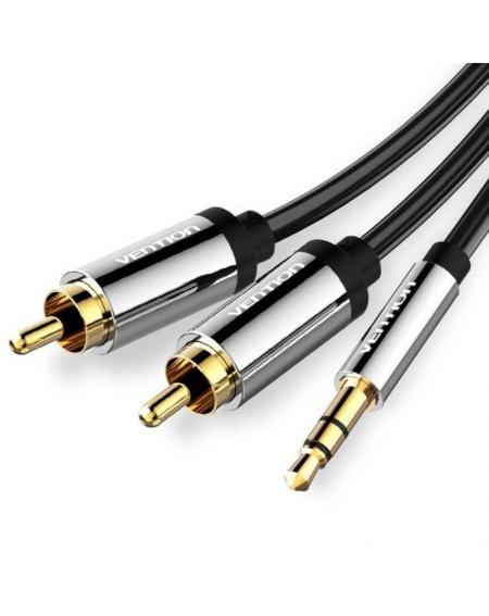 Cable Estéreo Vention BCFBI/ Jack 3.5 Macho - 2x RCA Macho/ 3m/ Negro