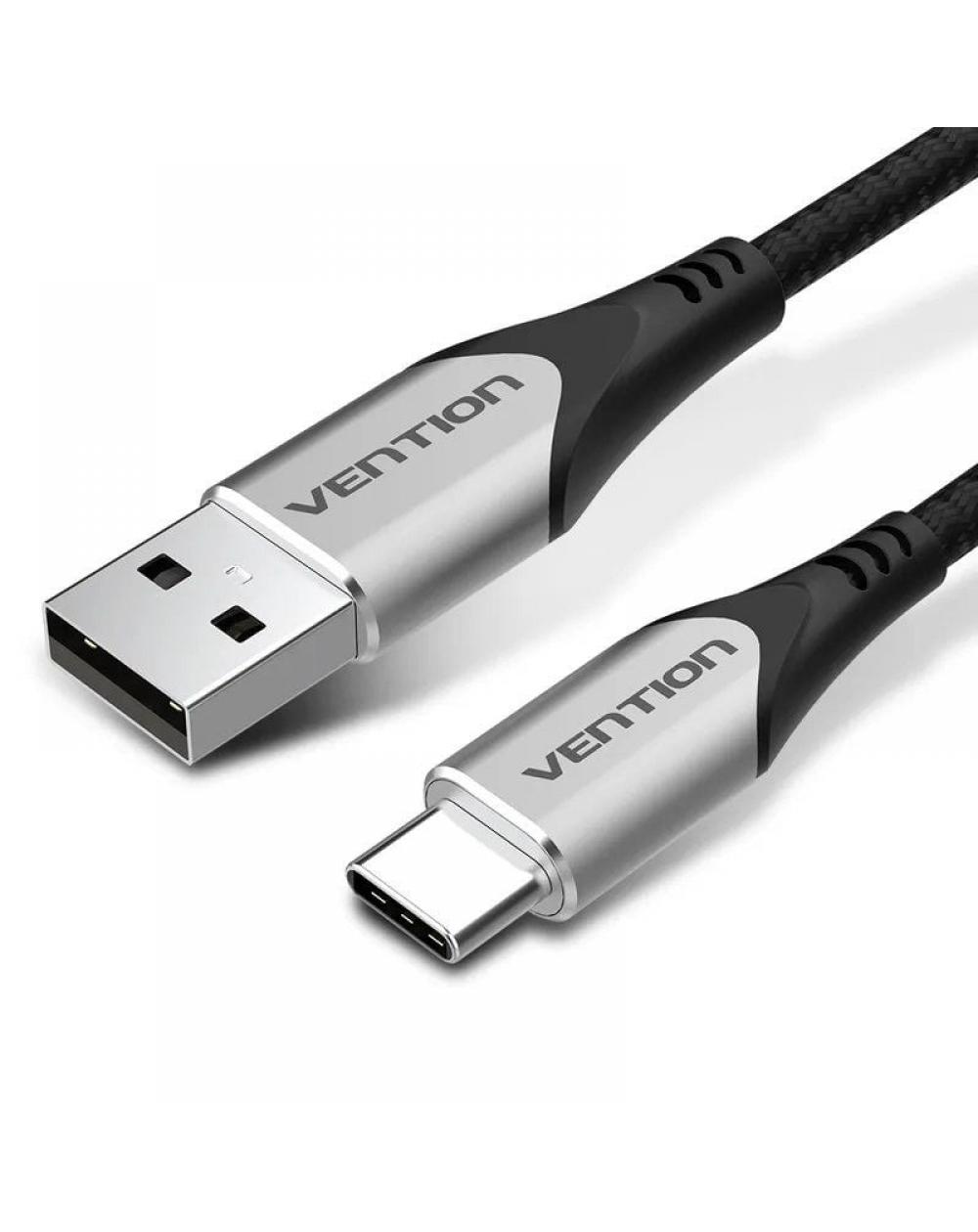 Cable USB Tipo-C Vention CODHD/ USB Tipo-C Macho - USB Macho/ 50cm/ Gris