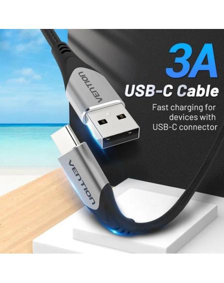 Cable USB Tipo-C Vention CODHD/ USB Tipo-C Macho - USB Macho/ 50cm/ Gris