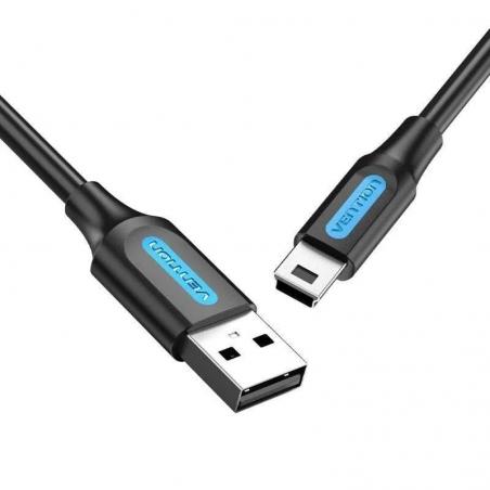 Cable USB 2.0 Vention COMBD/ USB Macho - MiniUSB Macho/ 50cm/ Negro