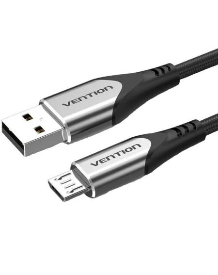 Cable USB 2.0 Vention COAHG/ USB Macho - MicroUSB Macho/ 1.5m/ Gris