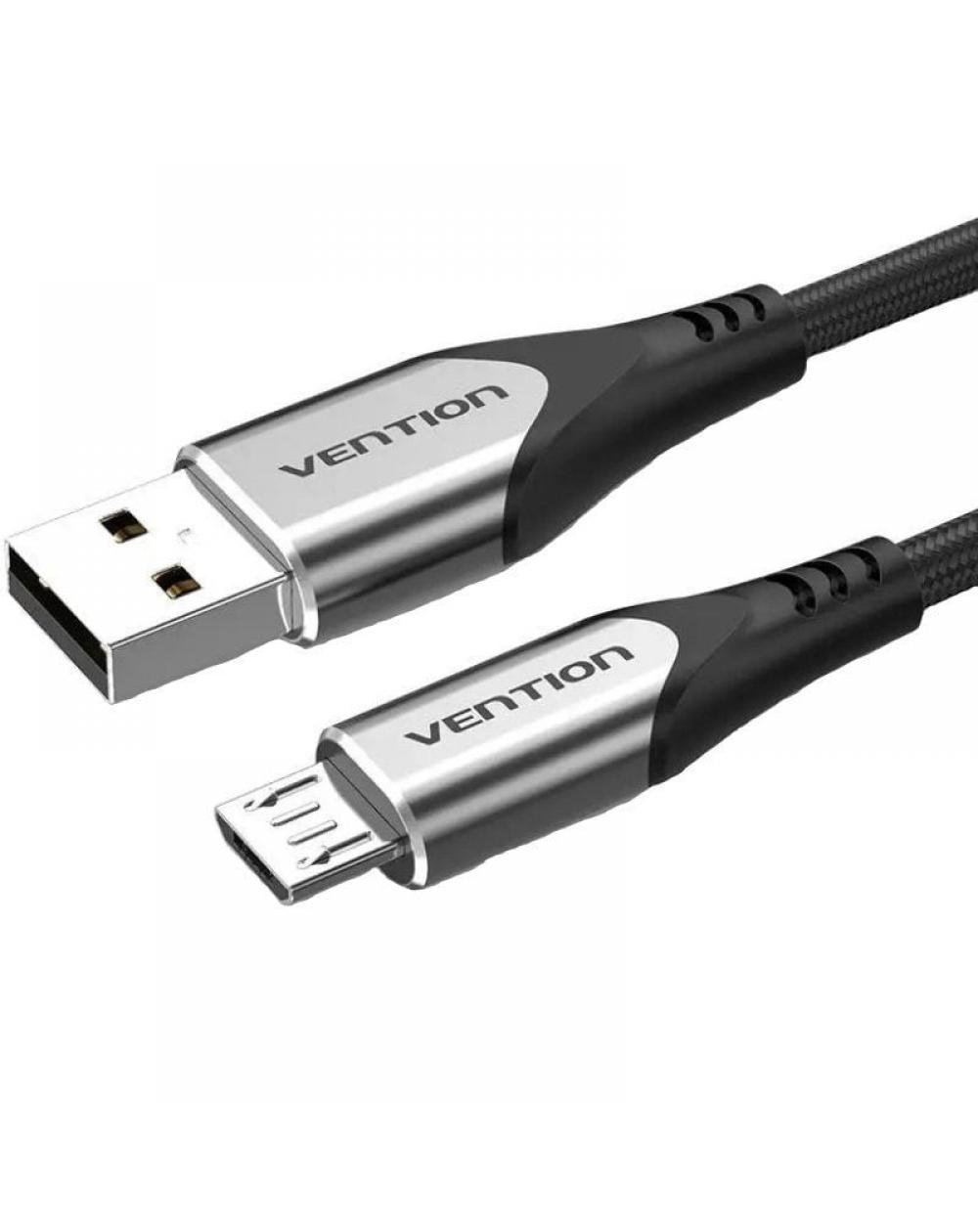 Cable USB 2.0 Vention COAHG/ USB Macho - MicroUSB Macho/ 1.5m/ Gris