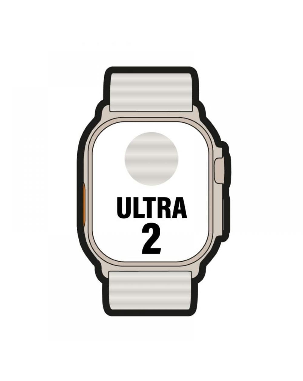 Apple Watch Ultra 2/ GPS/ Cellular/ 49mm/ Caja de Titanio/ Correa Ocean Blanca