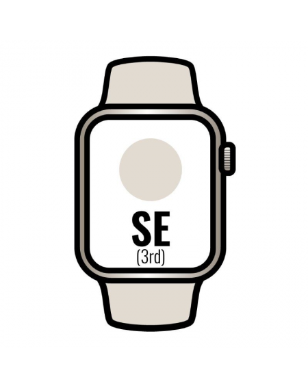 Apple Watch SE 3rd/ Gps/ Cellular / 40mm/ Caja de Aluminio Blanco Estrella/ Correa Deportiva Blanco Estrella S/M