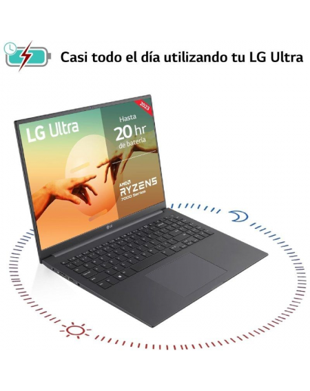 Portátil LG Ultra 16U70R-G.AA76B Ryzen 7 7730U/ 16GB/ 512GB SSD/ 16'/ Win11
