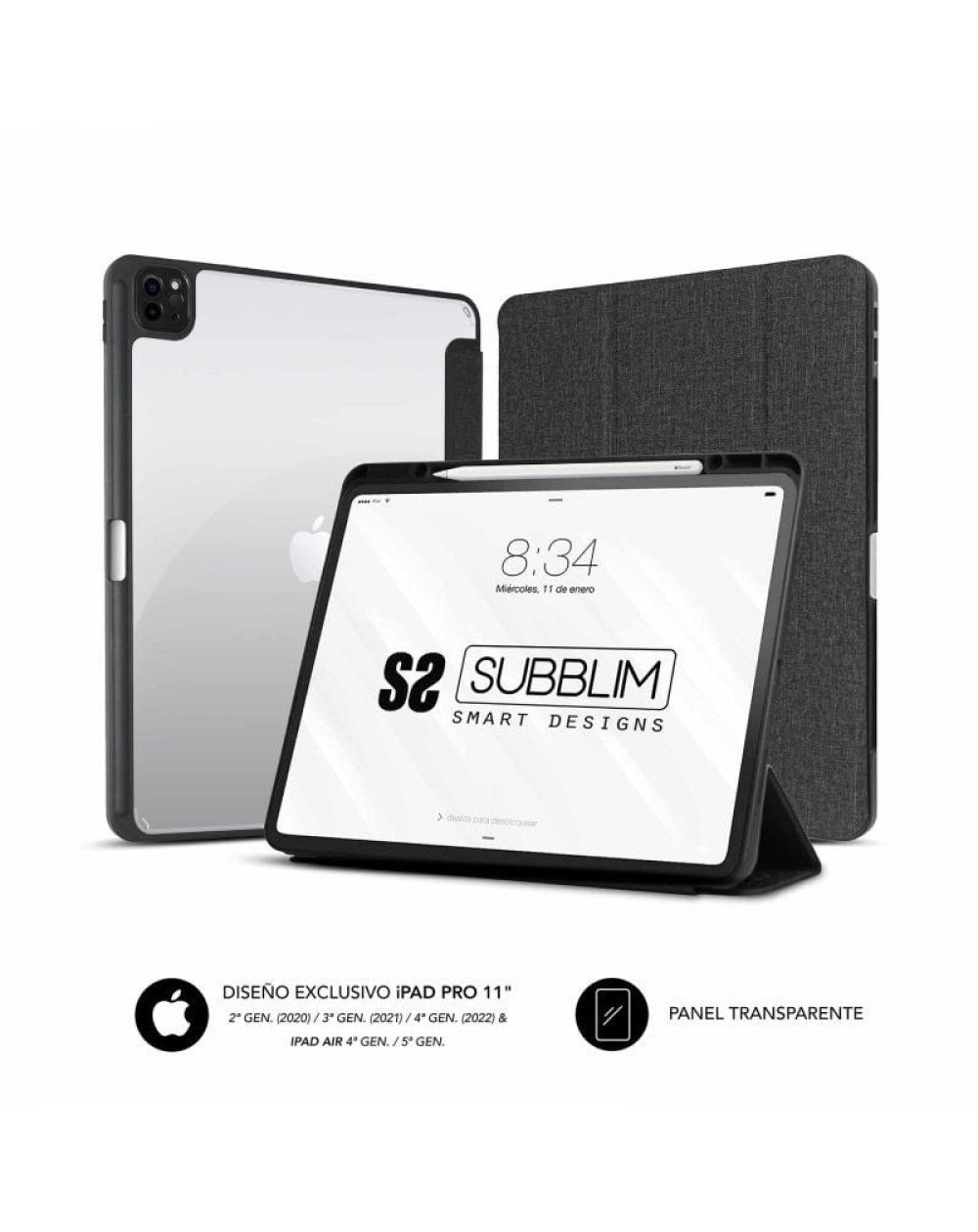 Funda Subblim Clear Shock para Tablet iPad Pro 11' 2020-2022/ Negra